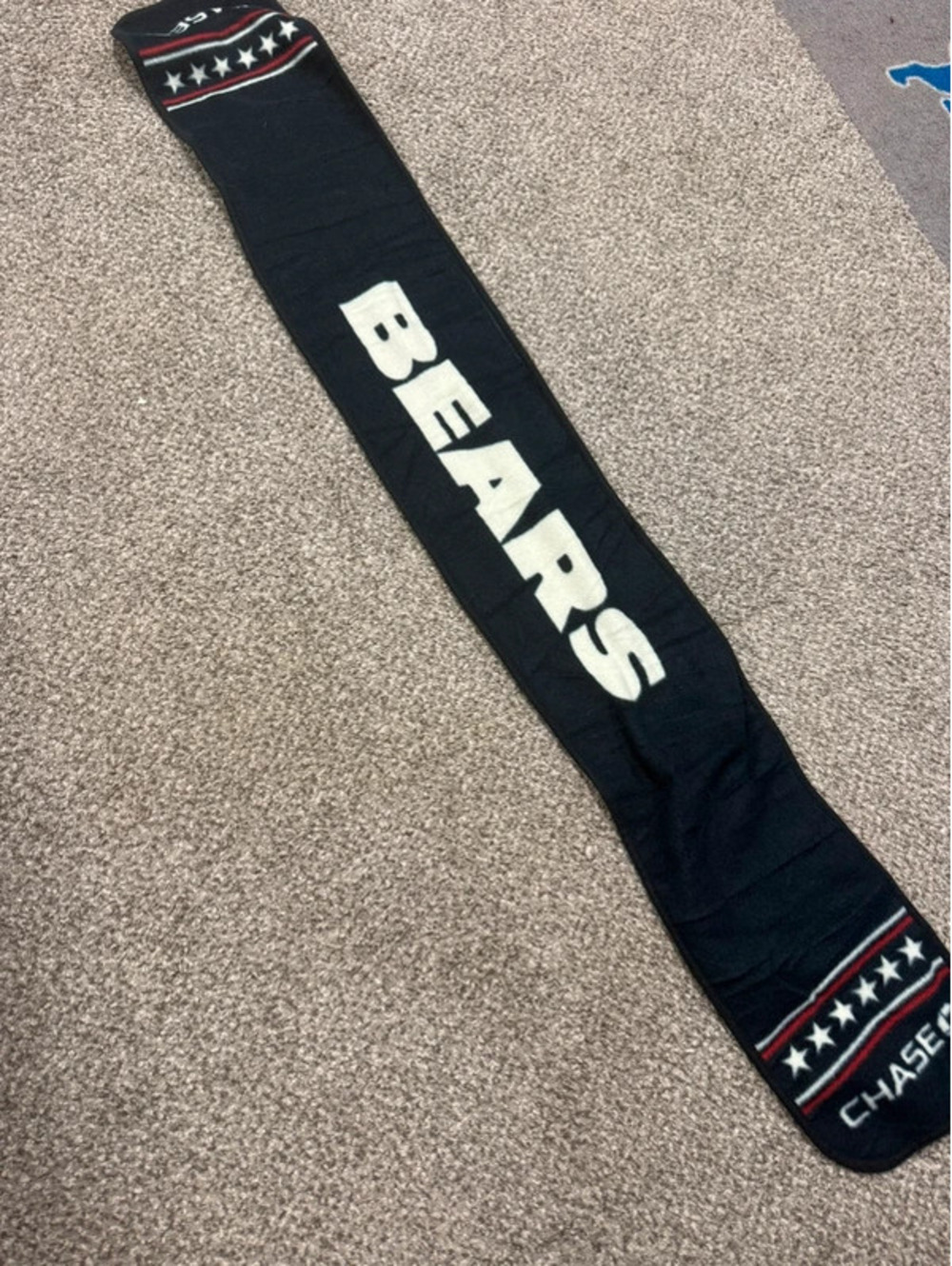 Chicago Bears Chase Bank Knit Winter Fan Scarf Navy Orange